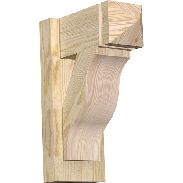 Ekena Millwork Funston Arts & Crafts Rough Sawn Outlooker, Douglas Fir, 6"W x 12"D x 16"H OUT06X12X16FST03RDF - main
